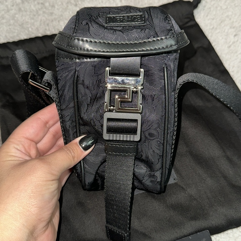 Versace Nylon Barocco Phone Crossbody!